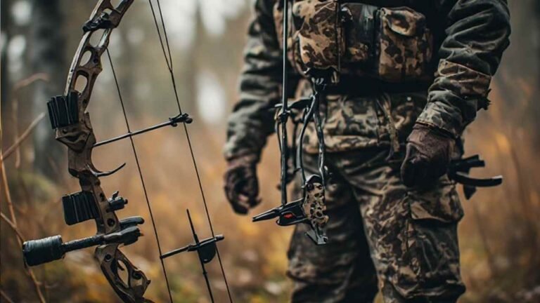 Compound bow prepared for Canadian moose bowhunting